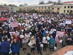 Около семи тысяч человек вышли в Волоколамске на митинг против полигона «Ядрово»